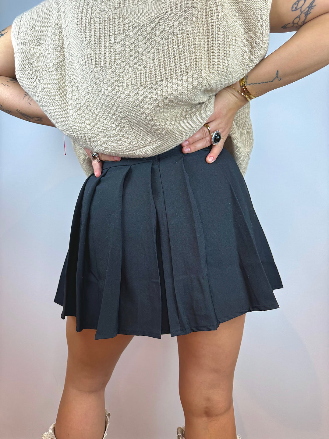 plissierter Mini-Tennisrock