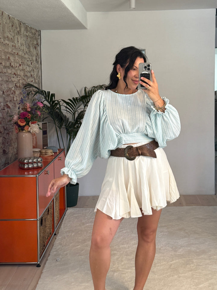 Verspielte Bluse in Leinenoptik „Jolie“