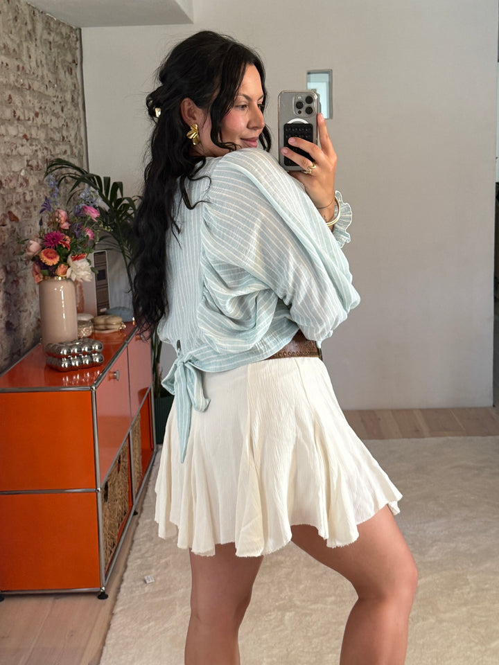 Verspielte Bluse in Leinenoptik „Jolie“