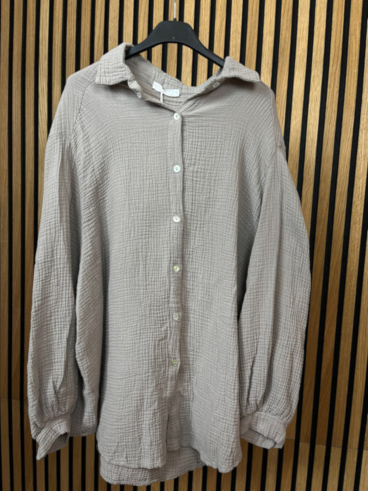 Musselin Bluse oversize, verschiedene Farben