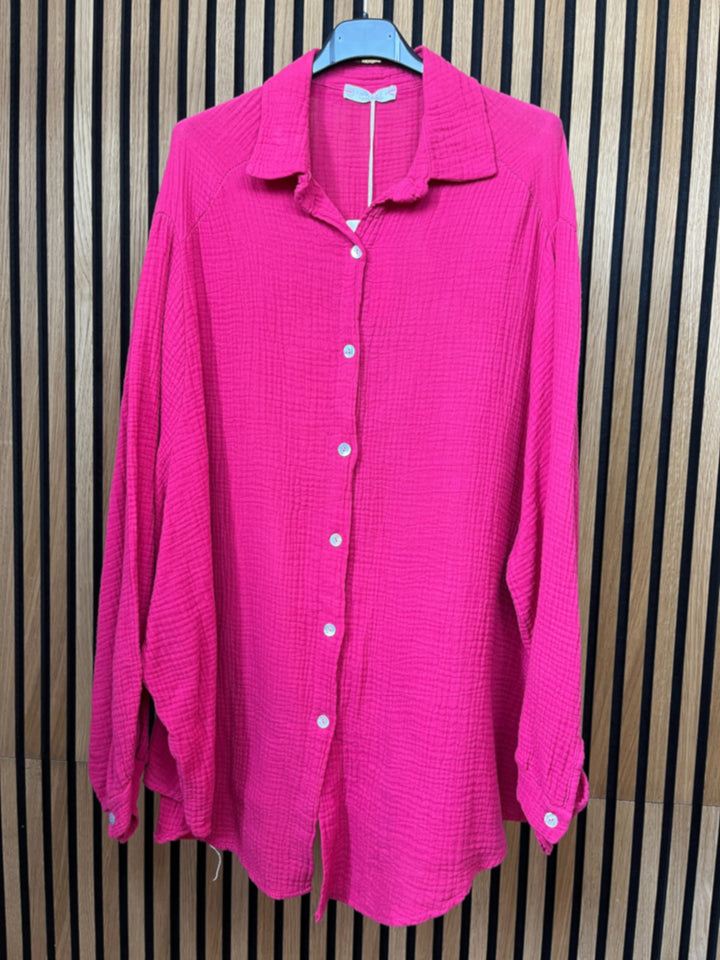 Musselin Bluse oversize, verschiedene Farben