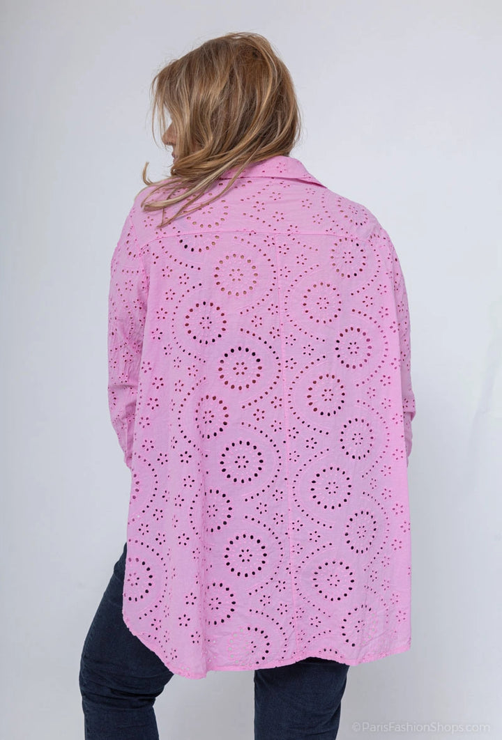 Besticktes Baumwollhemd „Boho“