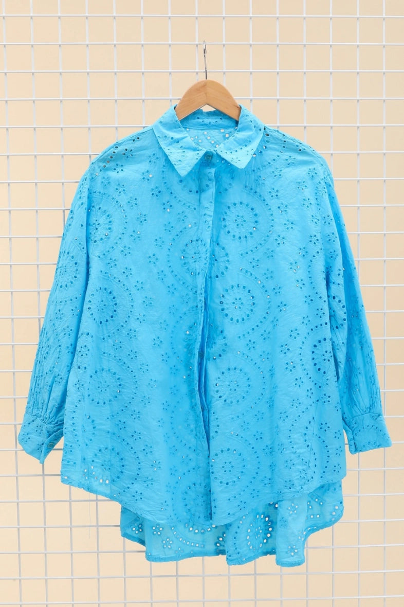 Besticktes Baumwollhemd „Boho“