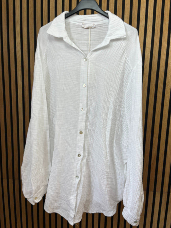 Musselin Bluse oversize, verschiedene Farben