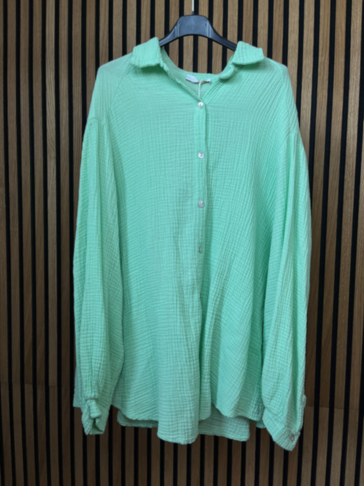 Musselin Bluse oversize, verschiedene Farben